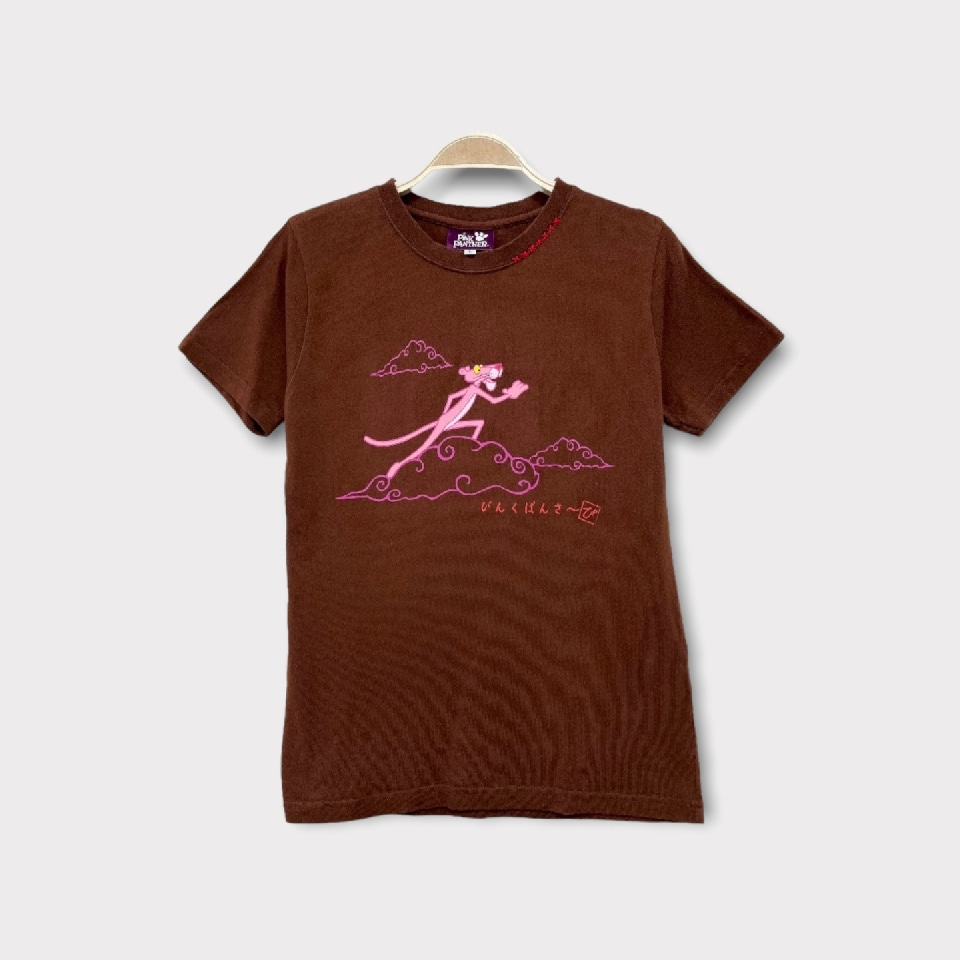 [중고] PINK PANTHER 핑크펜더 프린트 티셔츠여성 L